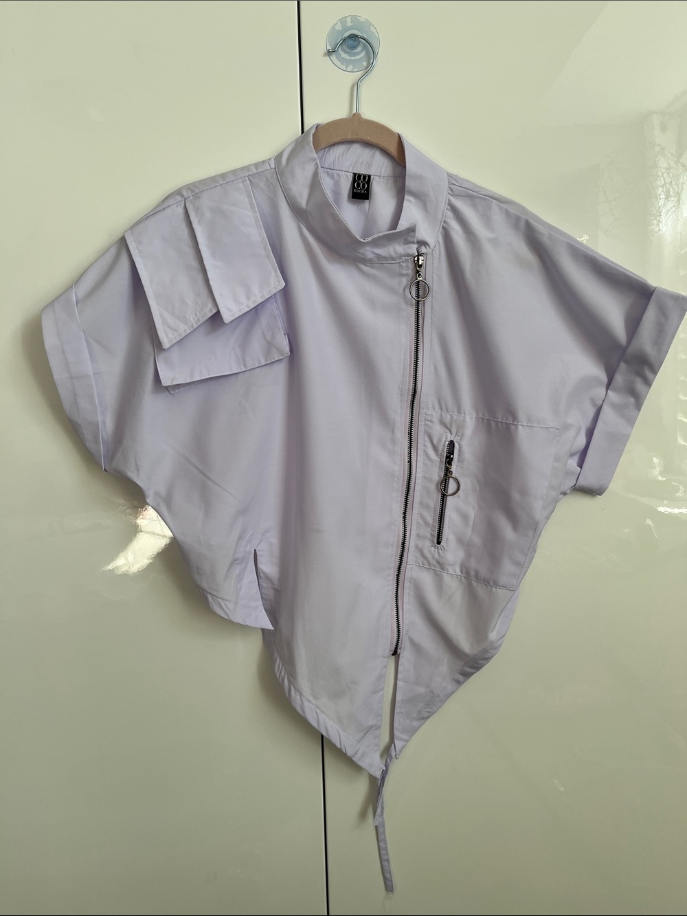 CO + CO by Coco Rocha NWOT  Asymmetric Zip Cargo Top Lilac, Size M